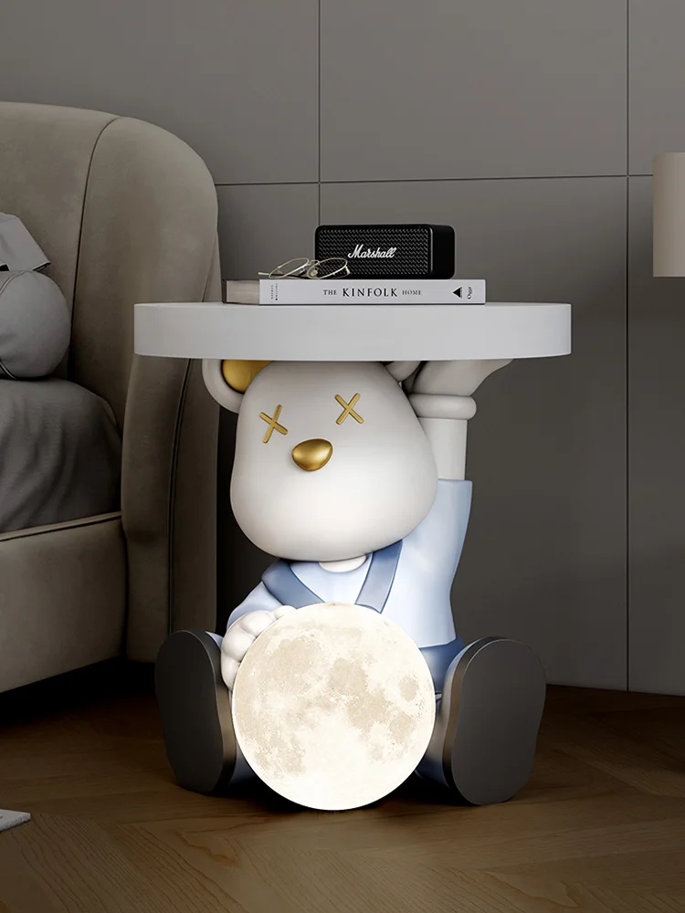 Nordic Furniture Coffee Table Living Room Furniture Sofa Side Table Creative Decoration Cartoon Bear Table Bedroom Bedside Table