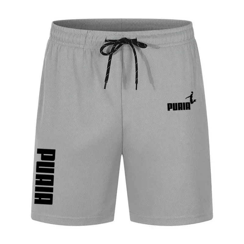 Summer Shorts for Men 2023 New in Polyester Breathe Gym Fitness Elastic Drawstring Basketball Running Casual Sport Shorts