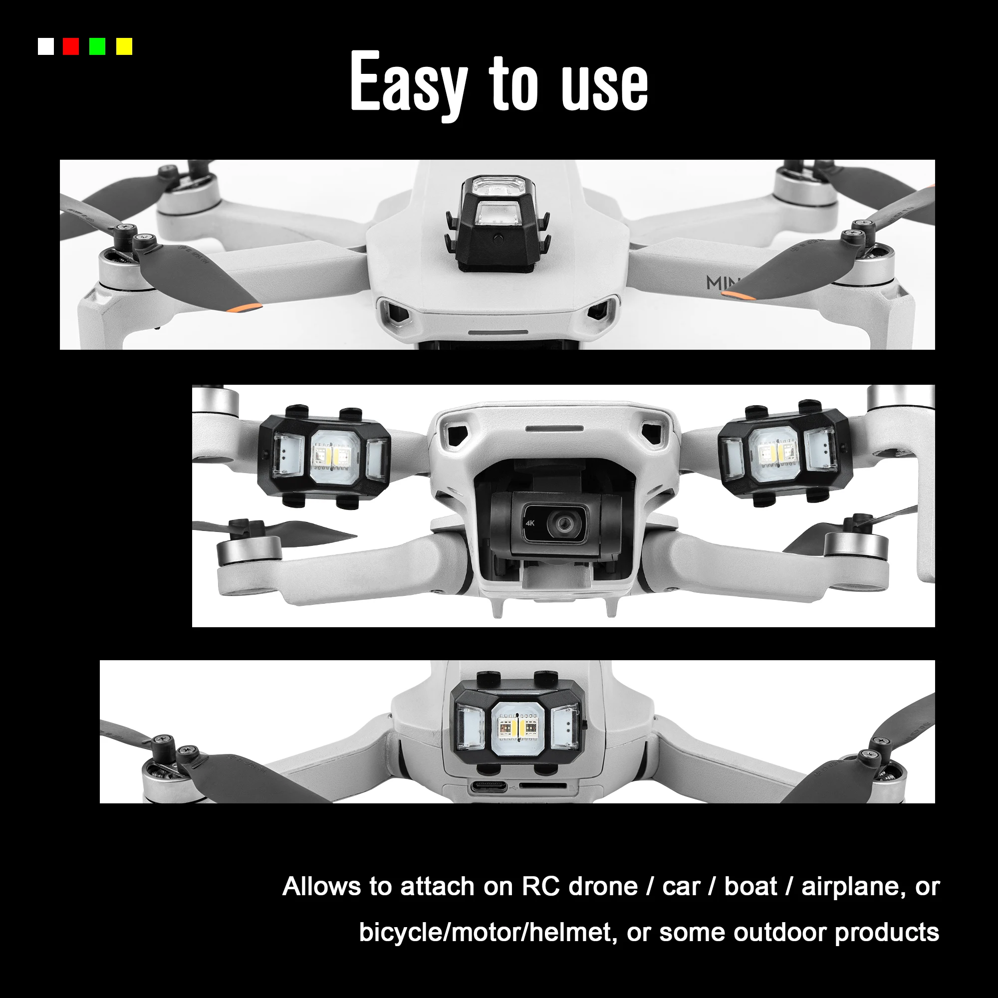STARTRC DJI 매빅 3 프로, 미니 4 프로, 미니 4K, 아바타 2 용 드론 스트로브 점멸등, 야간 내비게이션 조명, 신호 경고등