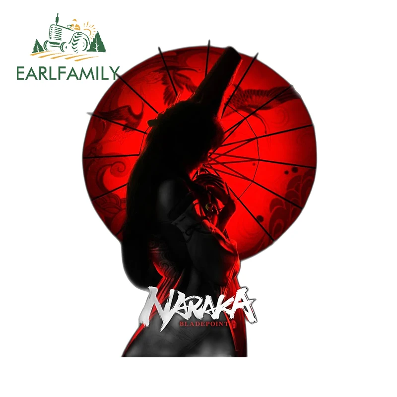 

EARLFAMILY 13cm x 9.6cm Naraka Survival Game Logo Car Stickers Viper Ning Valda Cui Justina Gu Car Accessories Sunscreen Decal