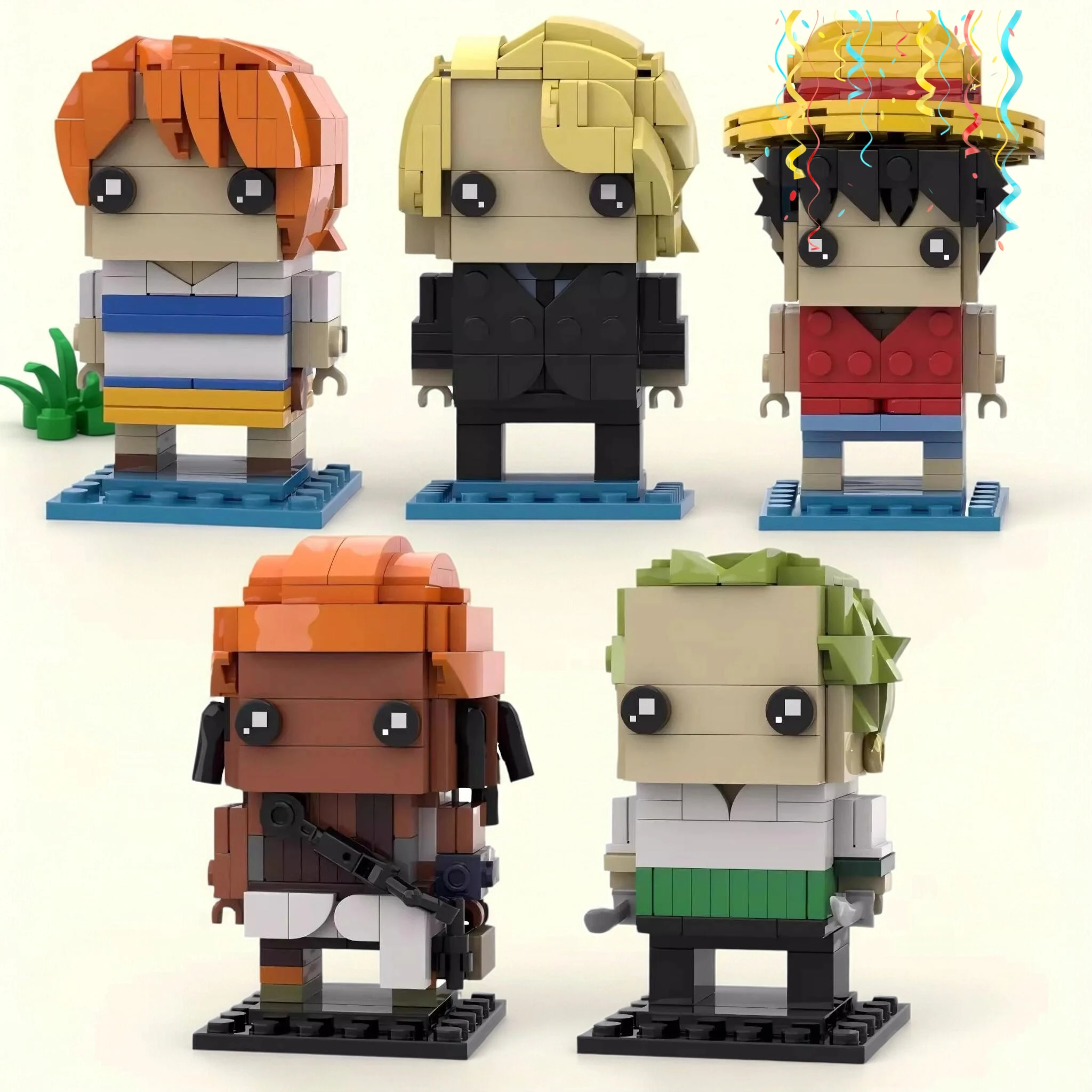 Image of MOC König des Meeres Klassische Anime-Film-Figuren Baustein-Set Cartoon-Puppen-Modell Kinder-Bausatz Spielzeug Jungen Geburtstagsgeschenke
