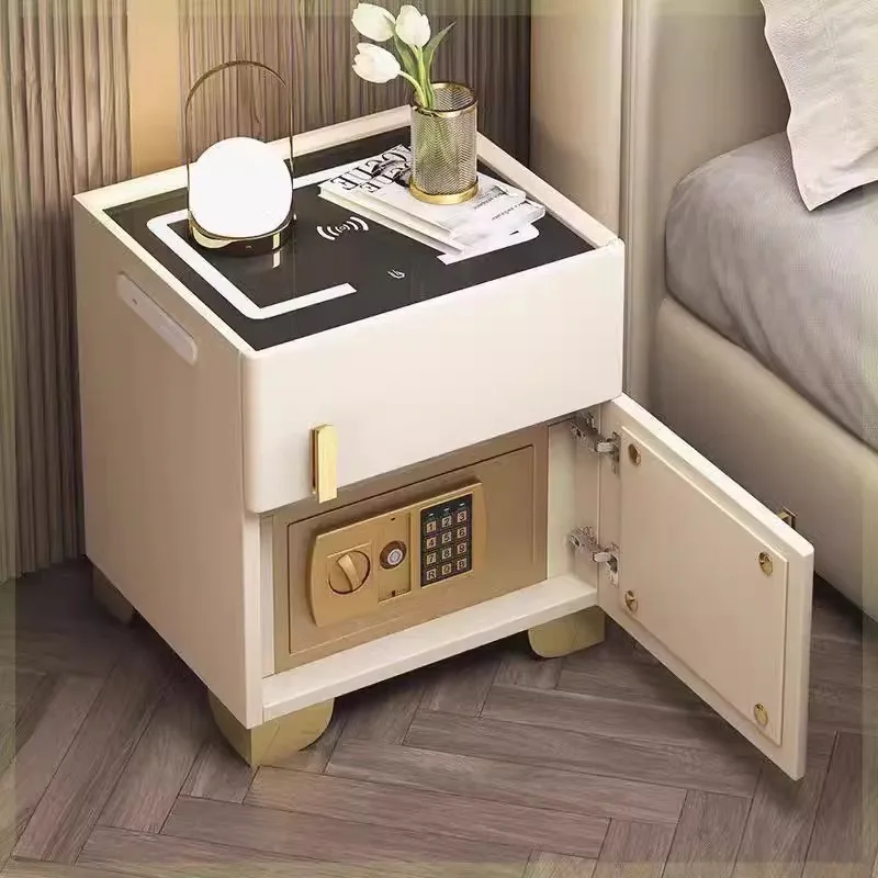 Smart Bedside Table and Safe Integrated Home Anti-theft Modern Simple Bedroom Small Luxury High-end Feeling Small Cabinet