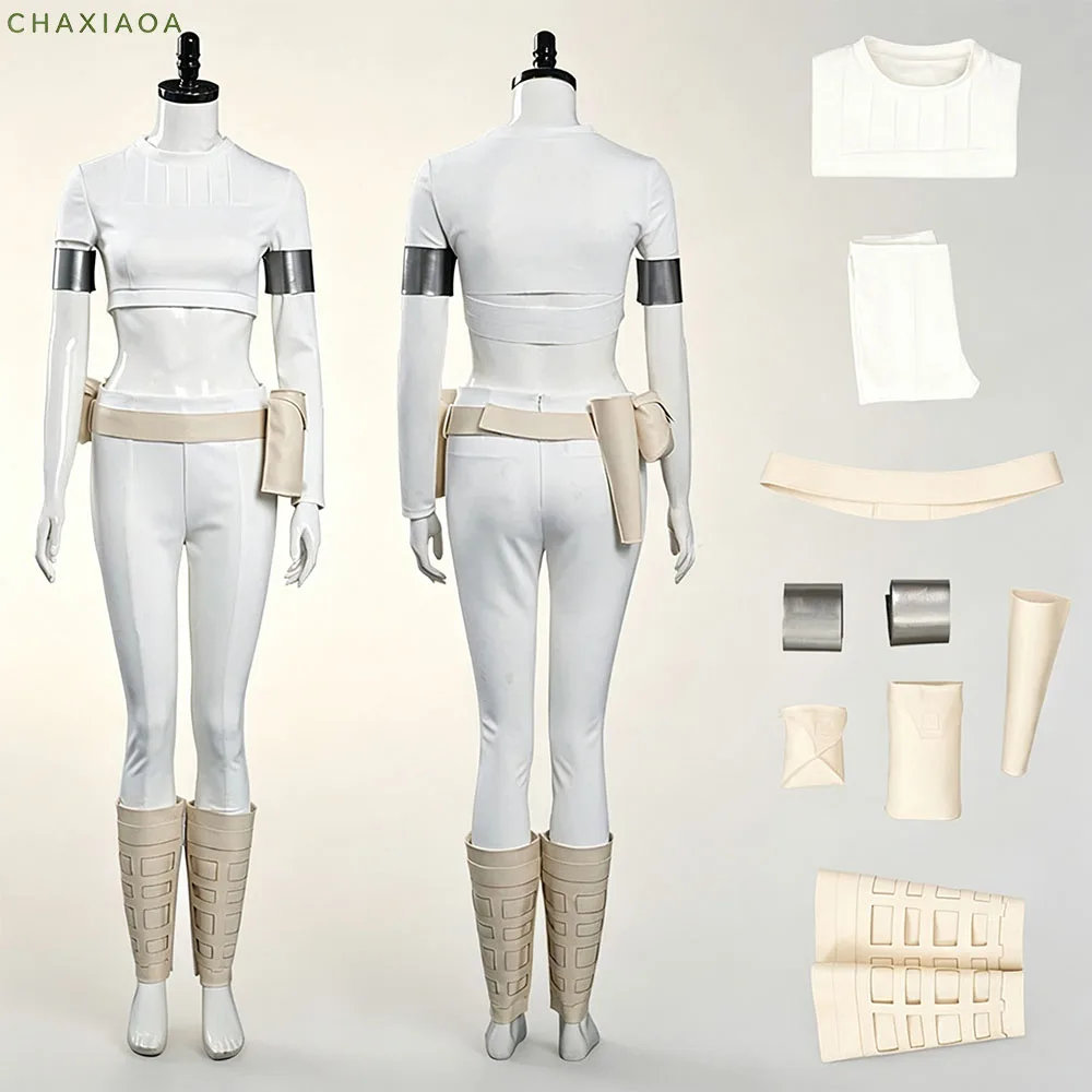 costume-de-cosplay-padme-amidala-2026-uniforme-blanc-avec-ceinture-deguisement-de-bataille-spatiale-de-film-pour-femmes-costume-de-carnaval-d'halloween