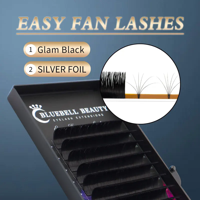 Bluebell Beauty Fast Blomming Lashes Soft Easy Fan Eyelashes Mega Volume Fans Premium Lash Extensions Supplies for Eye Beauty