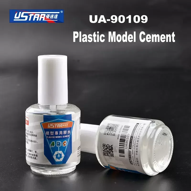 Ustar UA-90109 Plastic Model Cement 20ml ABS with Brush Adhesive for Assembly Model Building DIY Tools