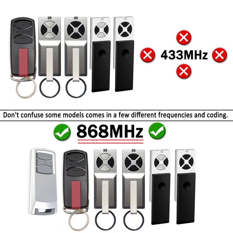 受信機プログラミング用 LiftMaster TX4EVF TX2EV TX4EV 868 MHz CHAMBERLAIN TX4REV TX2REV TX4REVF ガレージドアリモコン