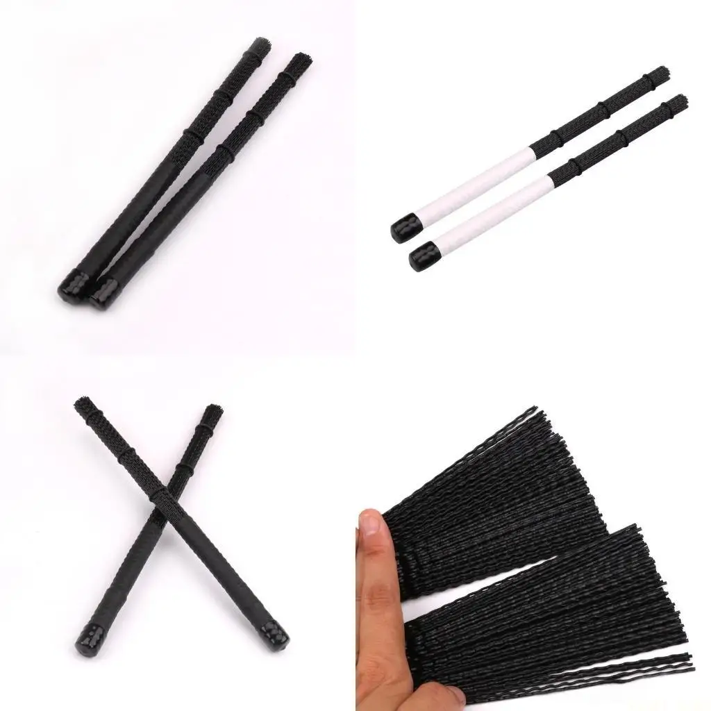 

U2JB 1 пара барабанных щеток Кисть для барабанных палочек с удобными резиновыми ручками