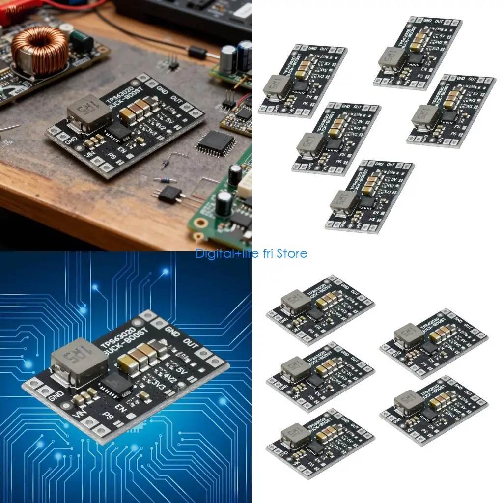 e06d-5-個パックマイクロコントローラー電源リップル電源モジュール-33-42-5v-バッテリー自動ブーストアップダウンモジュール