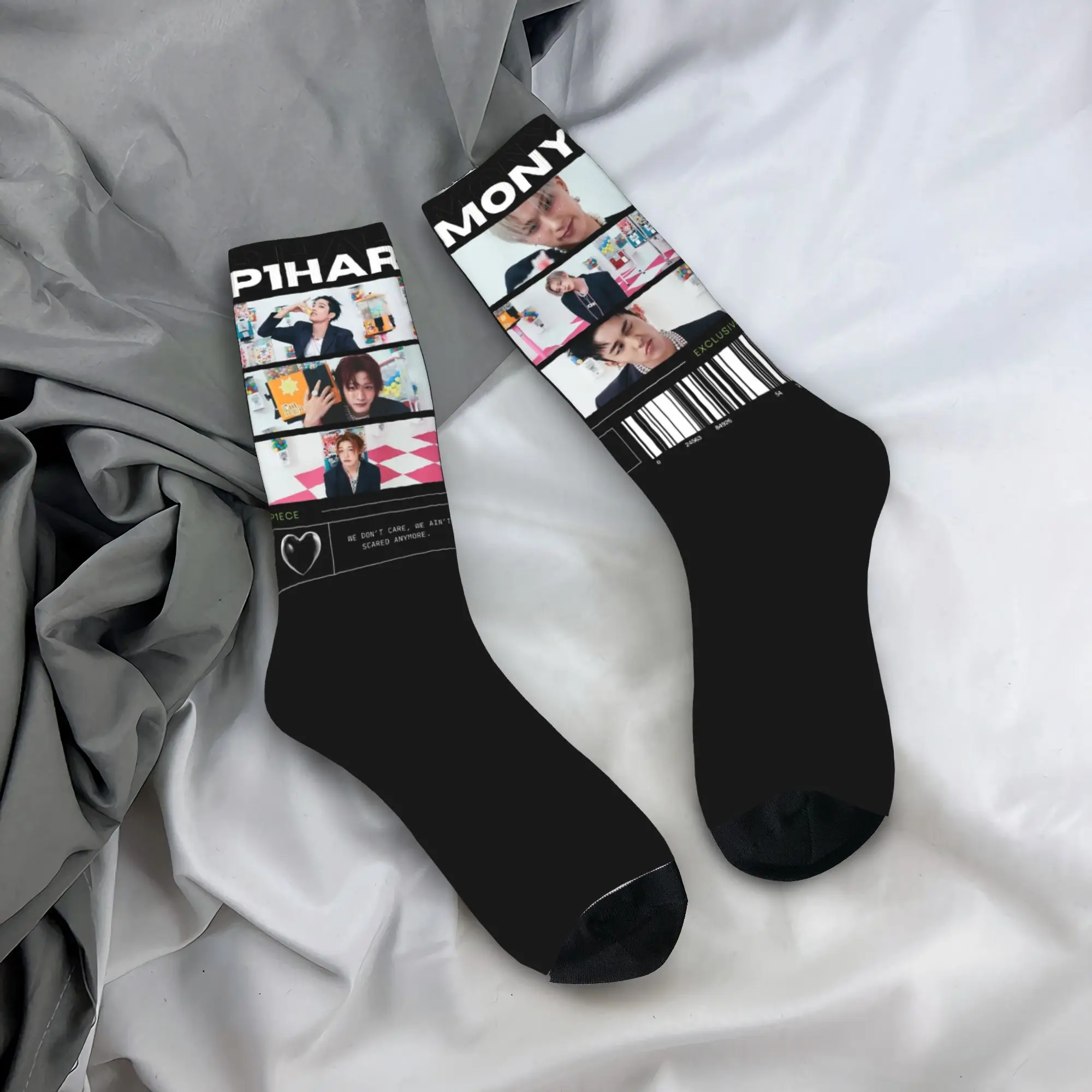 

P1Harmony P1oneer Tour Accessories Men Women Socks Cozy Kpop Sport Middle Length Socks Cotton Small Gifts