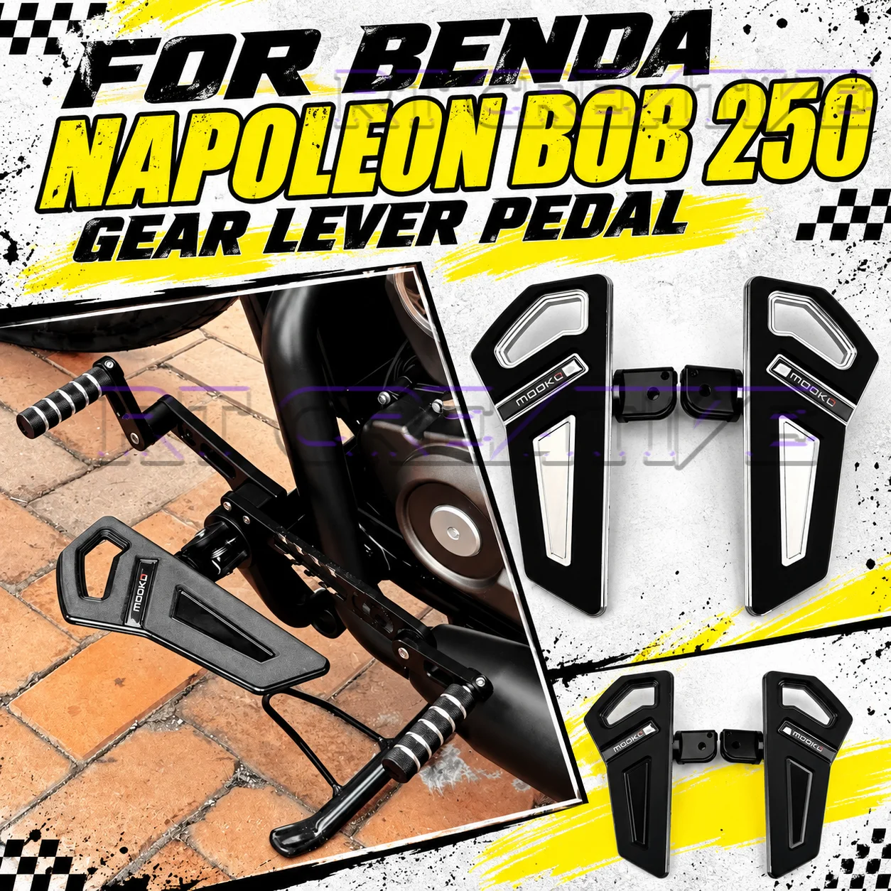 FOR Benda Napoleon Bob 125/250 Anti-Slip Foot Control Assembly – Motorcycle Parts