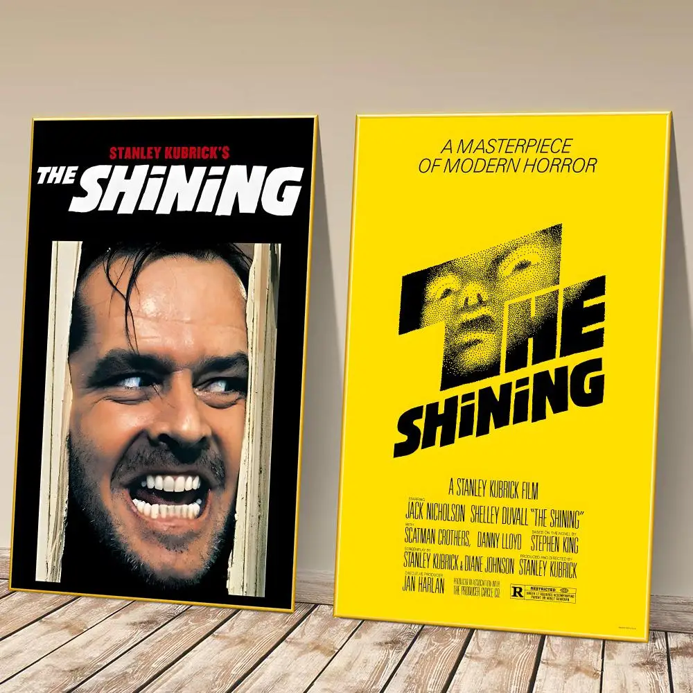 Classic Scary Movie The Shining Poster HD Self‑Adhesive Art Print Home Wall Ornament for Clubs Cafe and Living Room Decoration