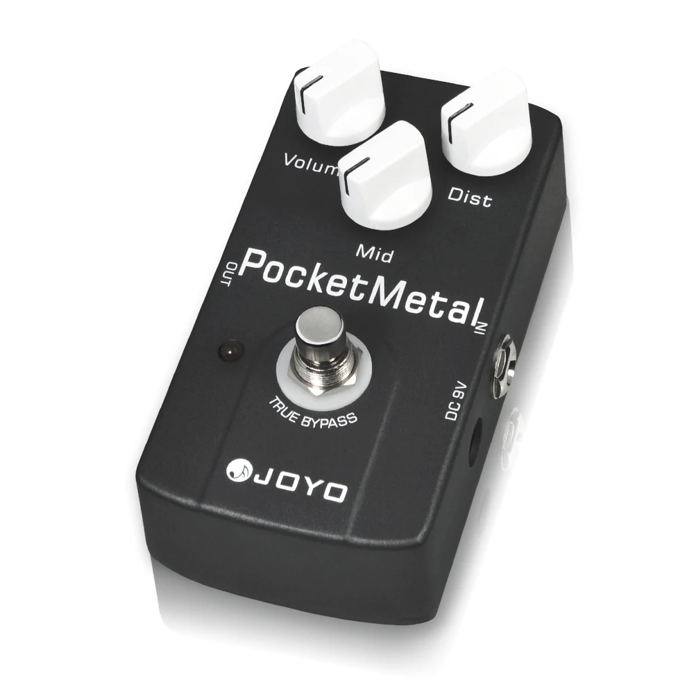 JOYO JF-35 Pocket Metal Distortion Guitar Effect Pedal True Bypass Metal Distortion Effect Guitar Pedal with Mid Knob