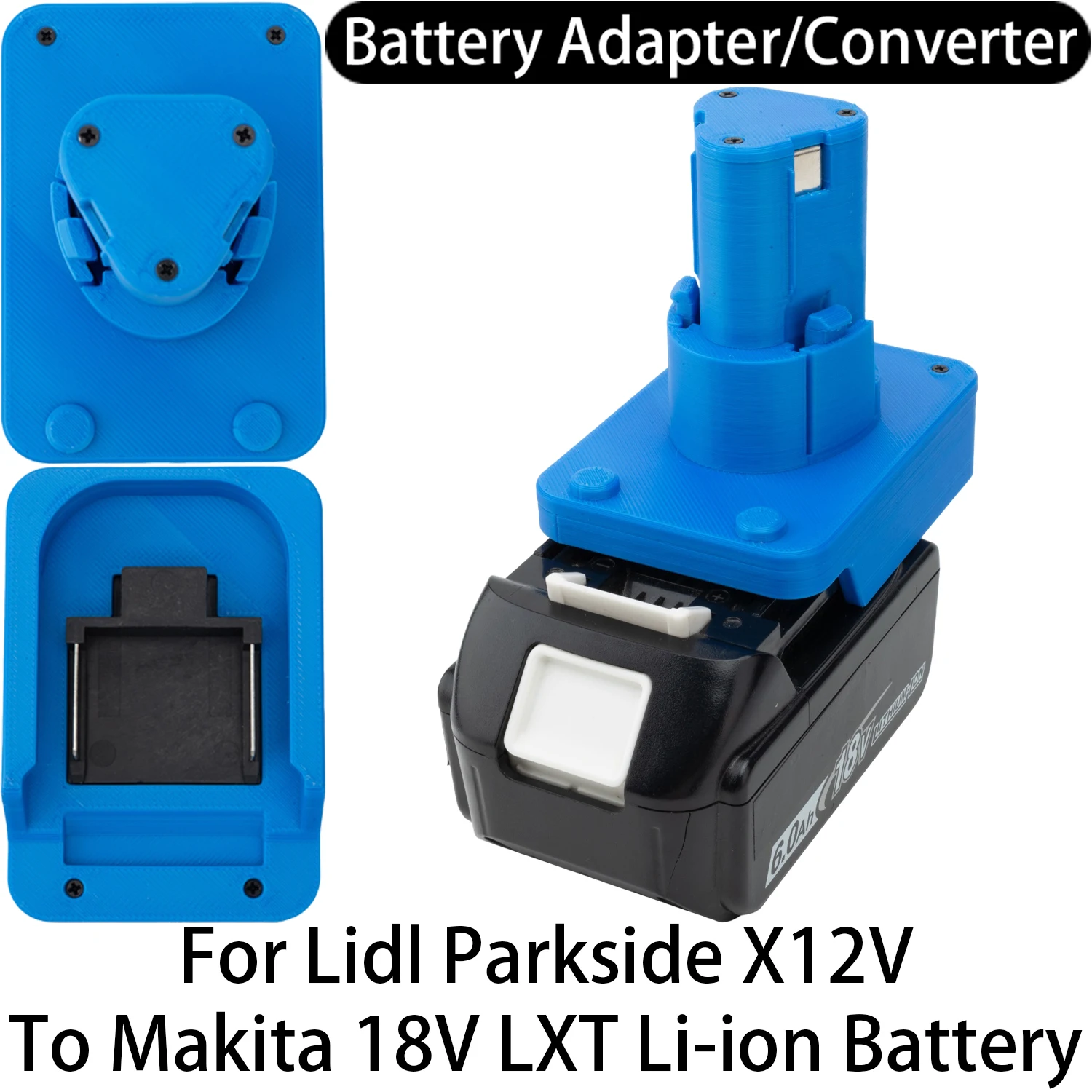 Battery Adapter Converter For Lidl Parkside X12V Li-ion Tools To Makitra 18V LXT Li-ion Battery Adapter Power Tool Accessory