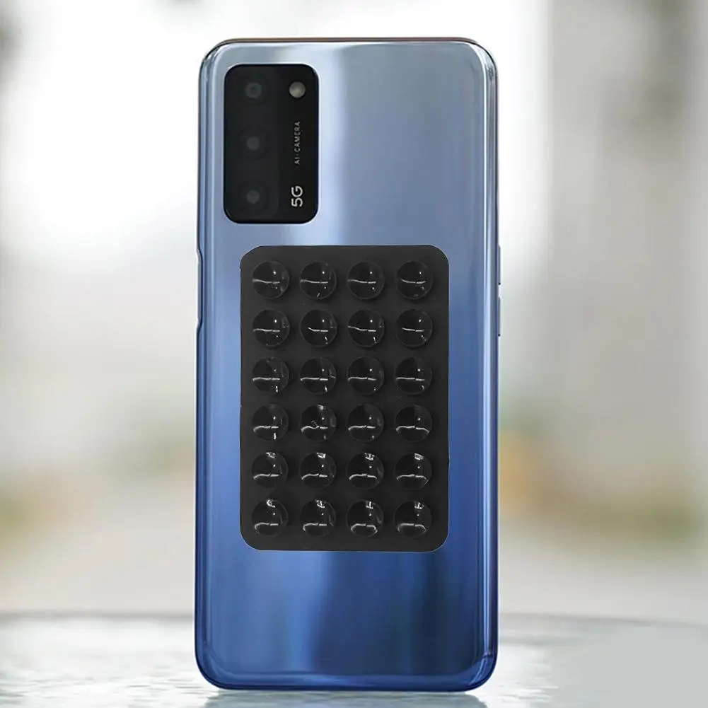 Mobile Phone Silicone Suction Cup 24 Square Mobile Phone Suction Cups Suitable For IOS/Android Stable Adsorption