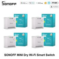 SONOFF MINI-D MINI Dry Wi-Fi Matter Smart Switch Smart Dry Contact Relay DC Low Power Motors For Garage Doors Boilers Via Alexa