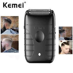 Kemei 2299 Barber Foil Shaver Men Electric Razor for Bald Head Cordless Smooth Shaving Machine Close Shave Beard Trimmer Gifts