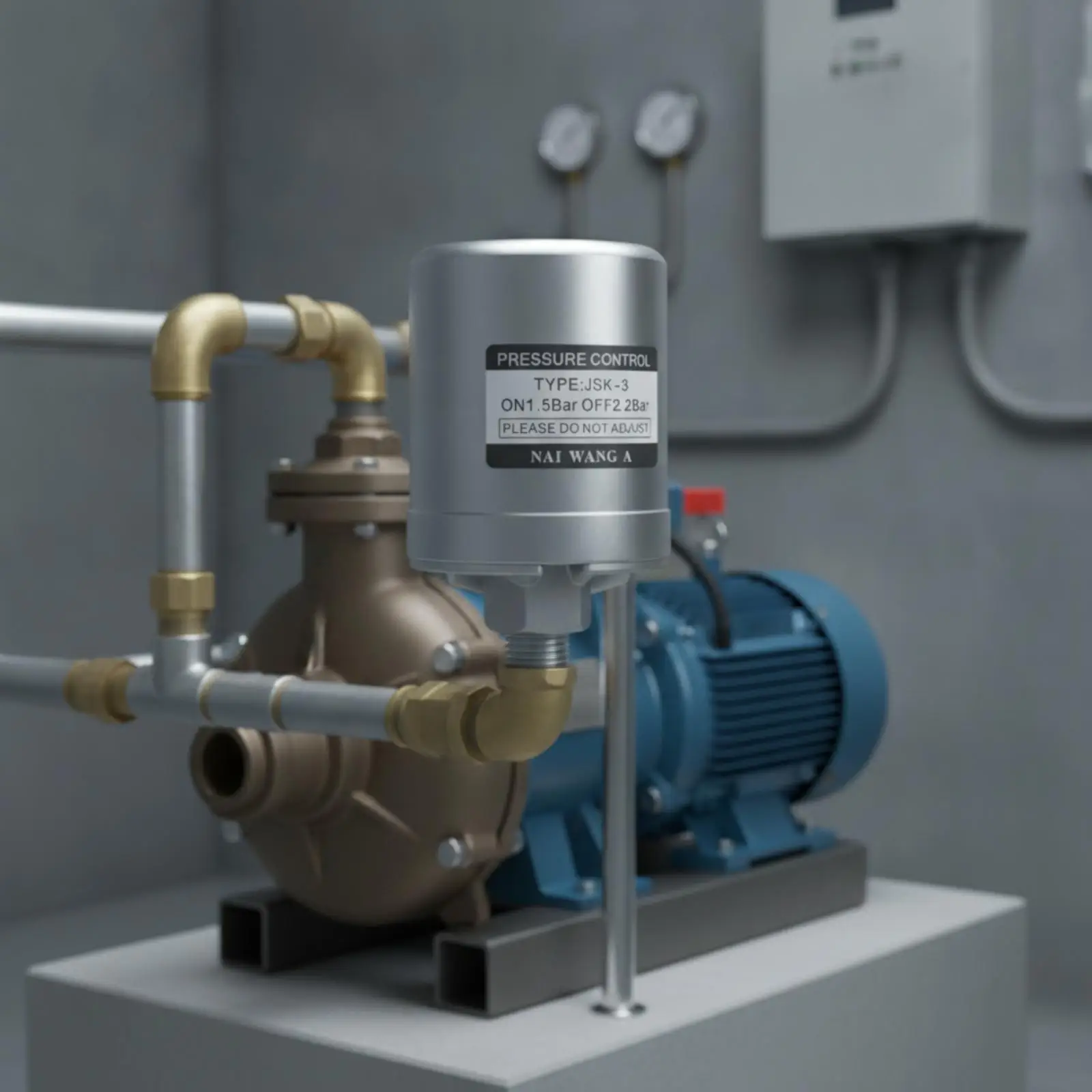 Booster Pump Pressure Controller Switch for Self Priming Water System with Threaded Bottom Mount