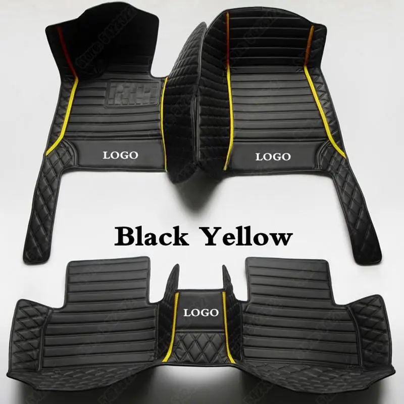 

Leather Car Floor Mats for Dodge Durango 2011-2017 7Seats Waterproof All Weather Non-Slip Auto Carpet Cover Car Foot Liner Pads