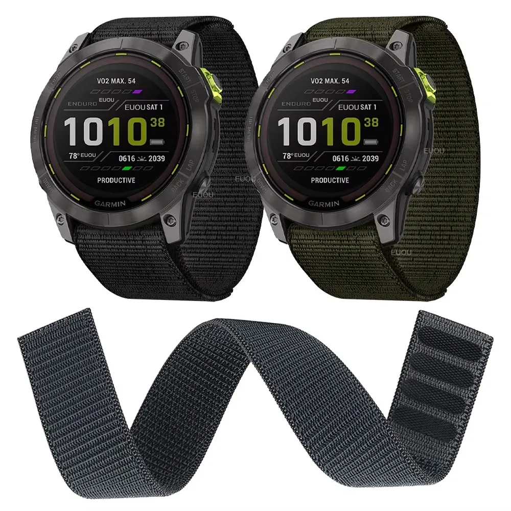 

Nylon Strap For Garmin Enduro Watch Band Fenix 7 6 6X 7x 8 Pro 5X Plus/TACTIX DELTA/MK2i/Forerunner 955 Wristband 26mm 22mm