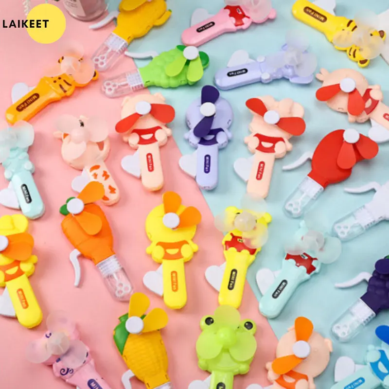 귀여운 만화 핸드 헬드 팬, 수동 미니 휴대용 소형 손 냉각 팬, 어린이 성인 캠핑 야외 가정용 팬, 여름