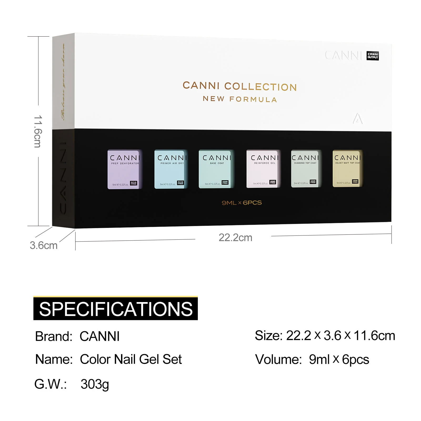 Verbessertes HEMA FREE CANNI Nagelgel-Nagellack-Set, hellviolette Kollektion, geleerosa, natürliches französisches Nageldesign, Soak Off UV-LED-Nägel – Detail 4