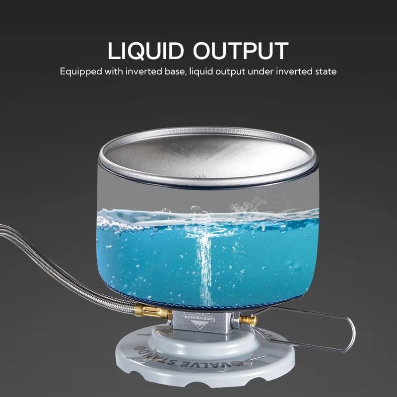 CAMPINGMOON Z21-70 Accessori per fornelli divisi per esterni Linea di estensione del serbatoio del gas piatto con valvola Adattatore per tubo di prolunga per fornello da campeggio