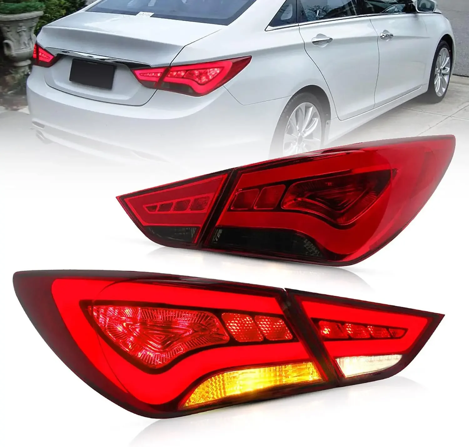 

LED Tail lights for Hyundai Sonata 2011 2012 2013 2014(Only for US Version) (Red Smoke), Not Fit For 2013-2014 (2.0T/2.0T