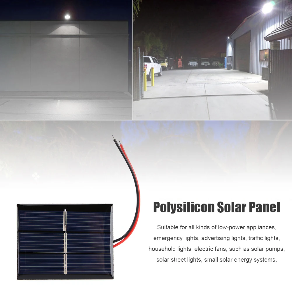 0.4W 1.5V Polysilicon Solar Epoxy Panel Module Light Cell Battery Charger Solar Panel Study Silicon DIY Battery Charger