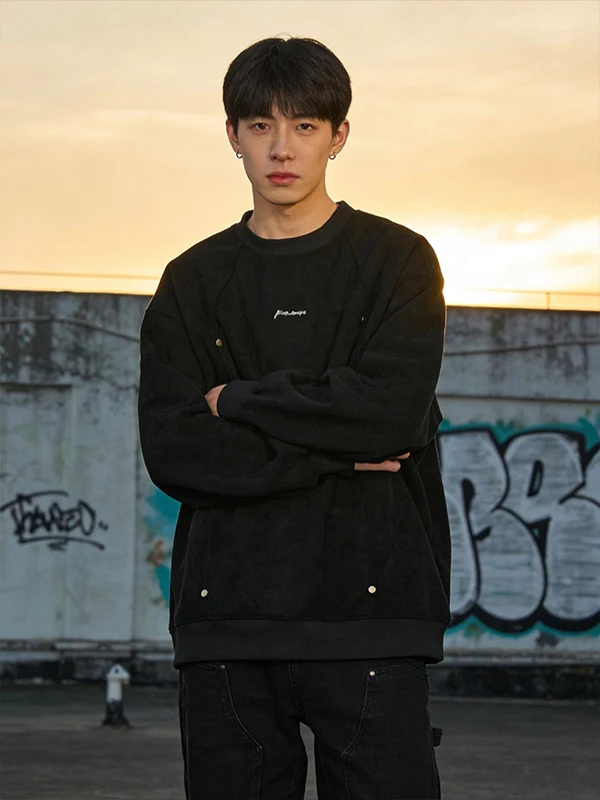 

American Sle Fce Lined Hoodie Men's Long Sve T-irt Heavyweight Autumn Winter Base Layer irt Casual Comfortable