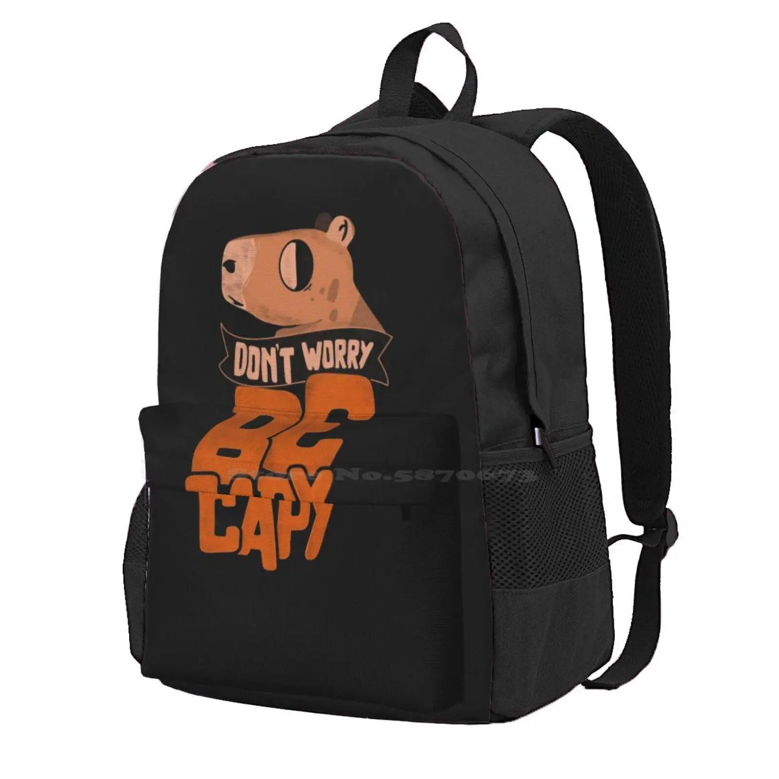 

Dont Worry, Be Capy! Hot Sale Schoolbag Backpack Fashion Bags Capybaralove Capybarafriends Capybaracuties Cute Funny Caps