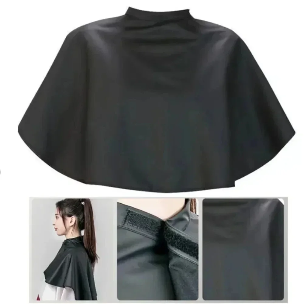 Professional Black Square Hair Cutting Cloak  Salon Barber Apron Wrap for Hair Tint & Styling