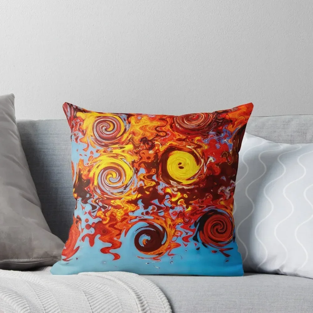 Abstract Autumn Leaves and Autumnal Hues - Colors of Autumn 8 of 12 Throw Pillow Pillow Decor Pillows Aesthetic pillow