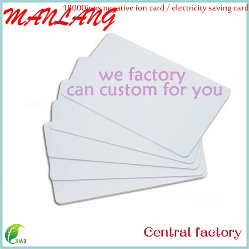 Custom  Bio negative ion  poer card  Energy Scalar Fuel Saver Card ith 20000 Negative Ions