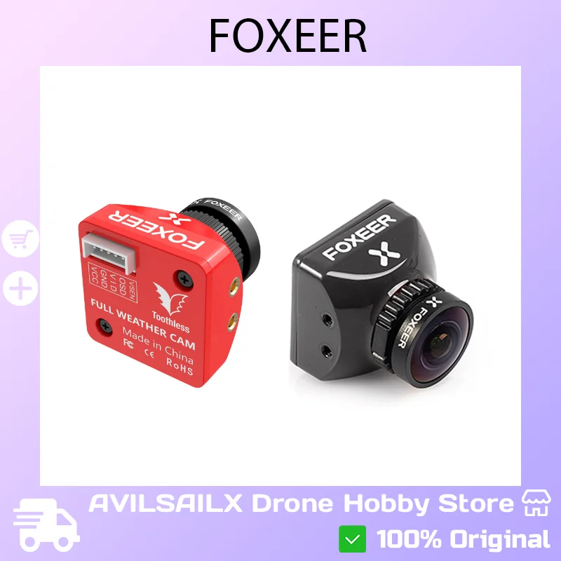 Foxeer T-Rex 1500TVL FPV Camera 22*22mm Super WDR Low Latency Freestyle Racing Drone Camera PAL/NTSC Switchable