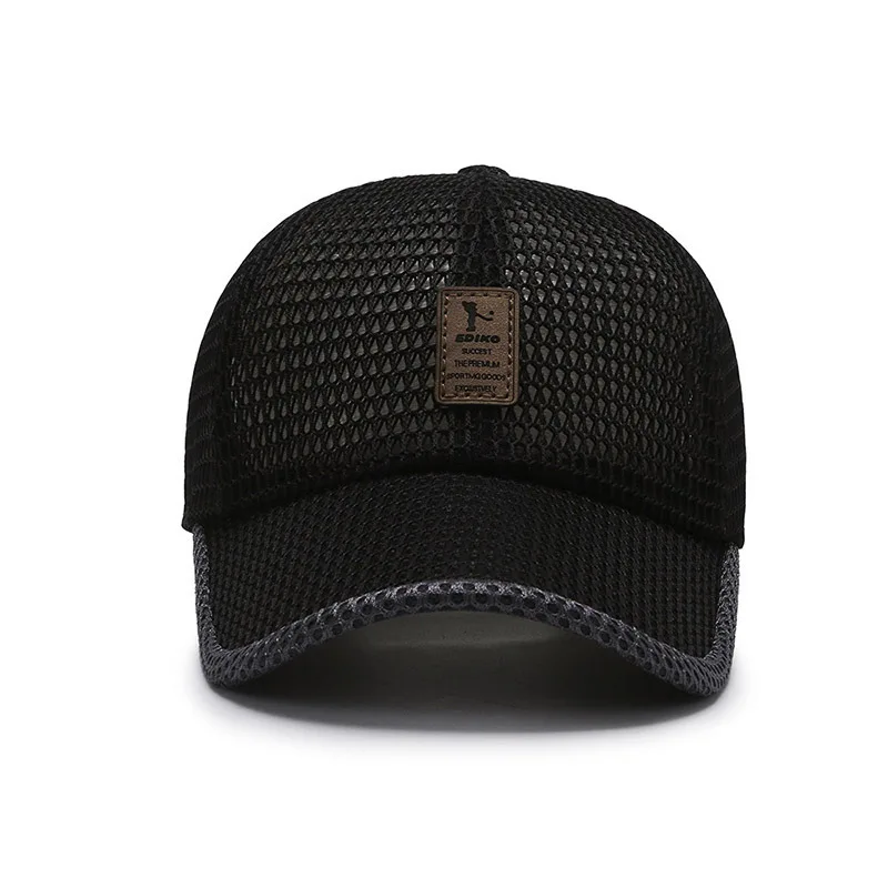 Big brim men's hat summer sports men's sun hat outdoor simple sun baseball mesh hat breathable peaked cap image 3