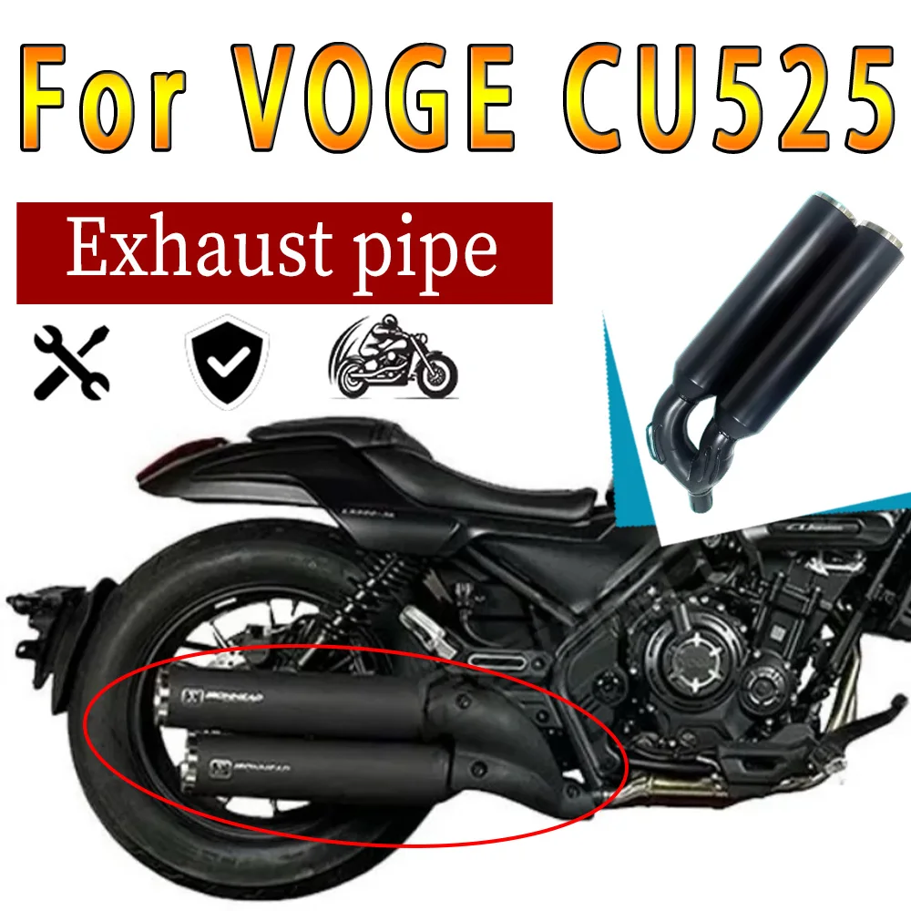 Modified Black Tail Dual Exhaust Pipe For Fit VOGE CU525 525 CU CU 525 525CU