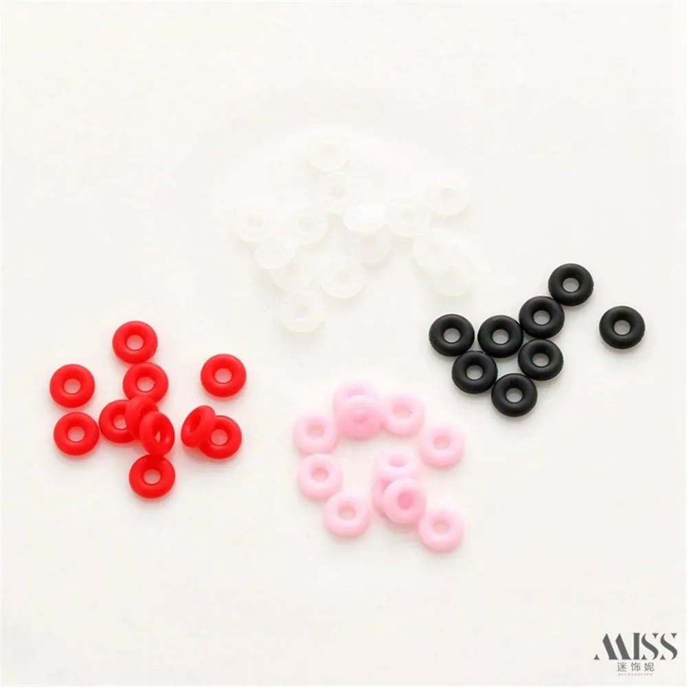 2*6mm Braided Hand Rope Bracelet Bracelet Non-slip Silicone Ring Positioning Ring Fixing Ring Spacer Gasket Leather Rope Gasket