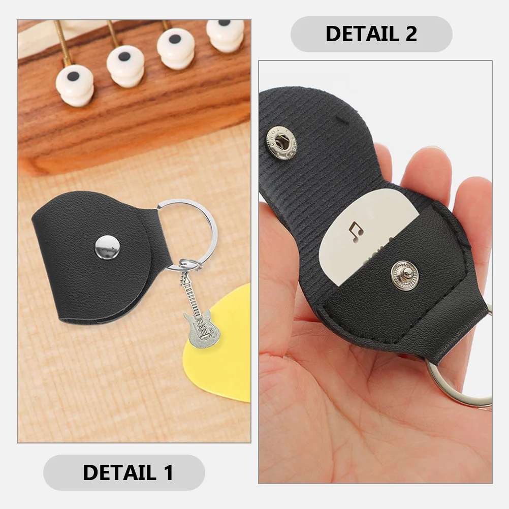 

4 Pcs Guitar Pick Case Keychain, Pick Holder, Stylish Storage Pouch, Essential Guitar Accessories, Perfect Gift
