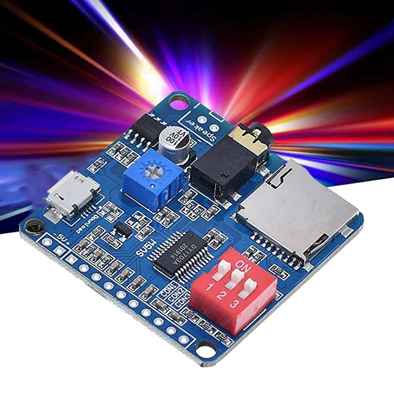 2X DY-SV5W Voice Playback Module For MP3 Music Player Voice Playback Amplifier 5W SD/TF Card Integrated UART I/O Trigger