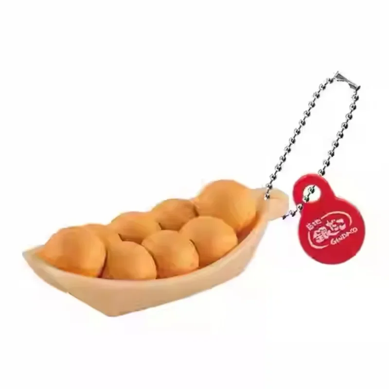 Bandai Gashapon Leuke Kawaii Figuur Anime Miniatuur Takoyaki Snack Voedsel Sleutelhanger Octopus Ballen Hanger Model Capsule Speelgoed Gift