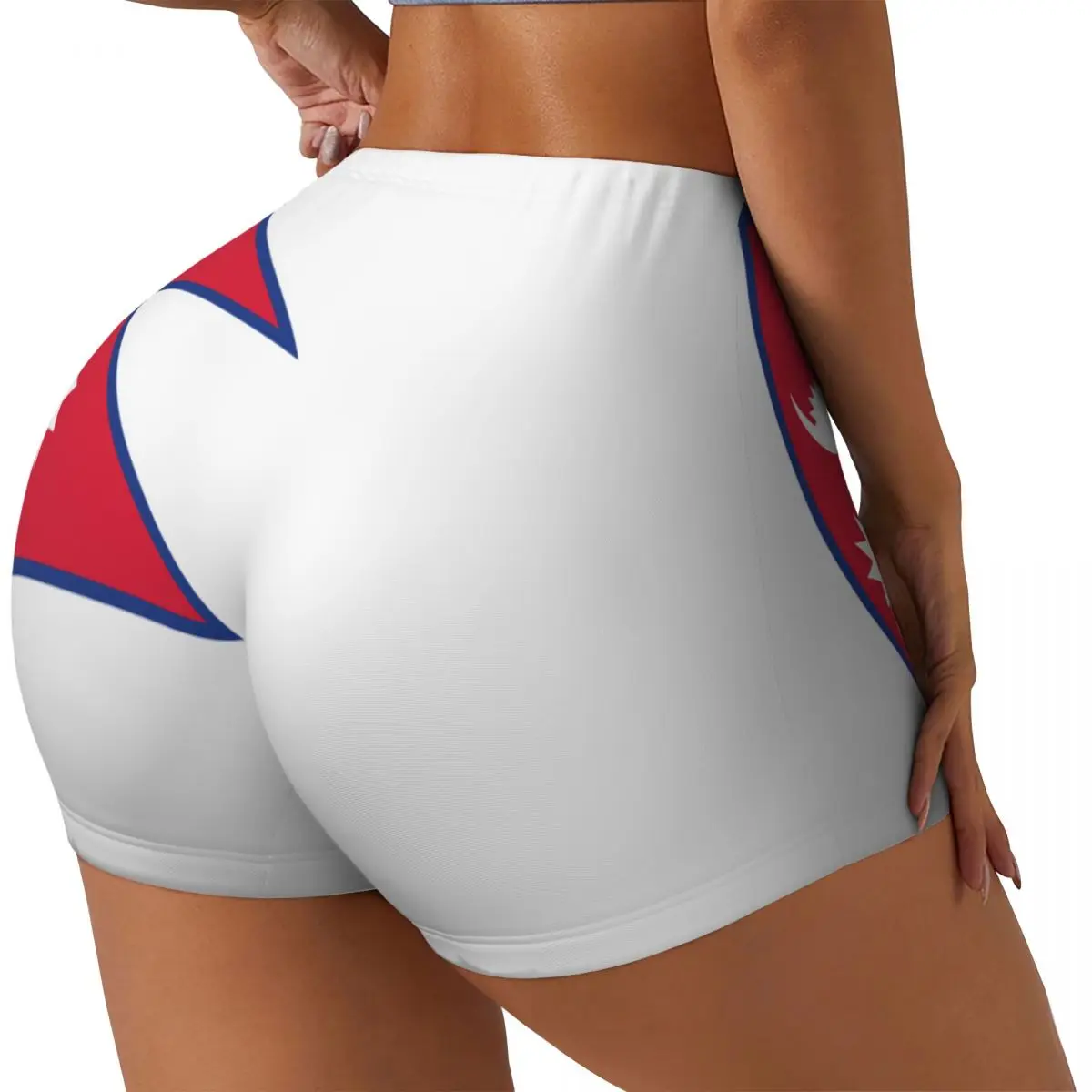 

Womens Clothes Gym Push Up Short Elasticity Scrunch Butt Running Shorts Nepal Flag Sports Shorts