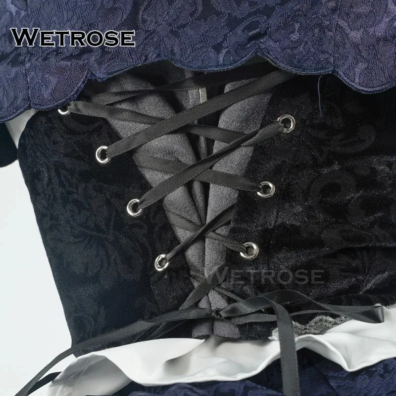 【Wetrose】 Takanashi Rikka Black Dress Cosplay Costume Movie Lolita Outfit Love, Chunibyo Set Wig Halloween Xmas view 3