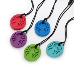 Silicone Kids Chew Sensory Necklace Baby Oral Muscle Training Teether Autism Chidren Chewy Pendant ADHD Biting Therapy Tools New