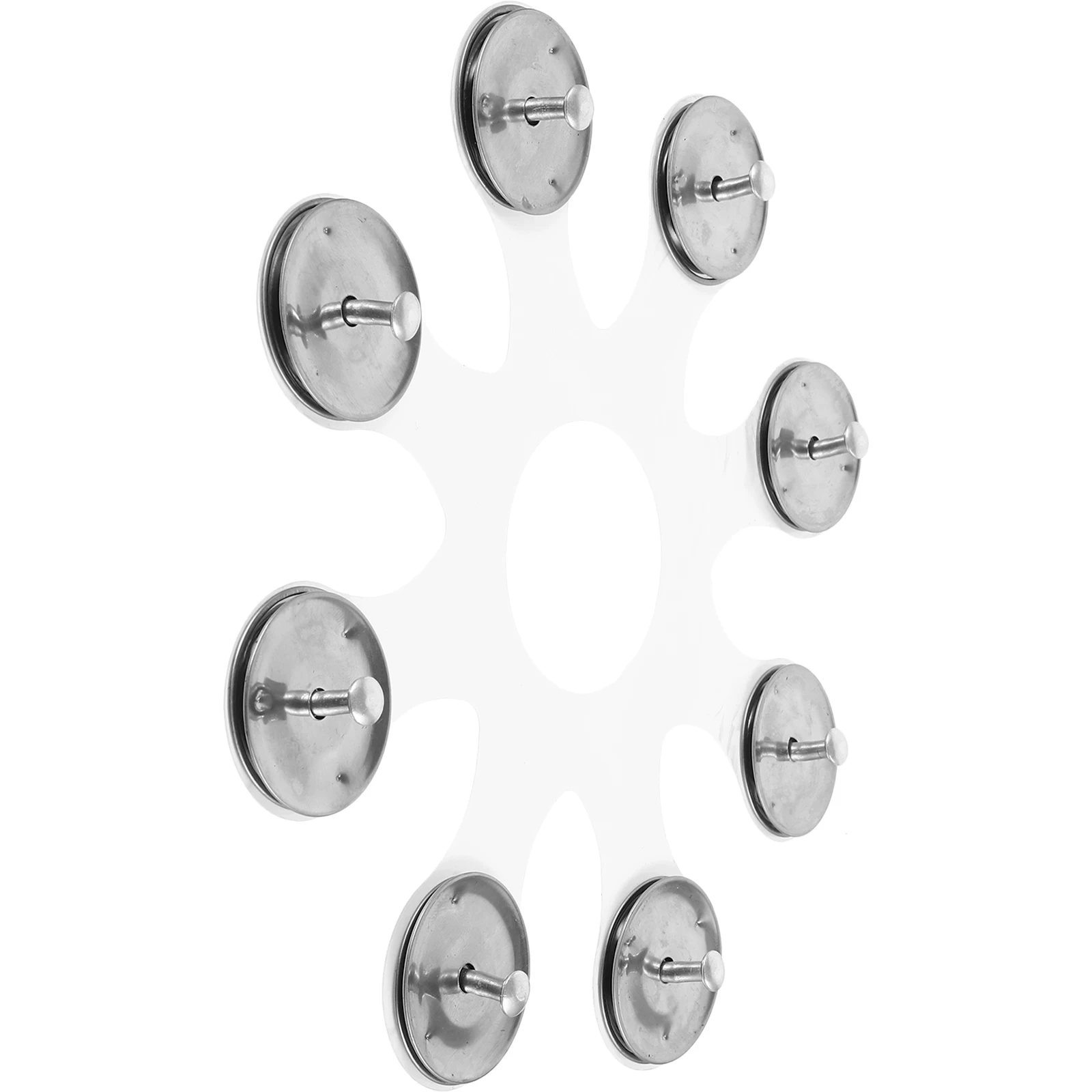 

White Hihat Tambourine Cymbal Bell Ring Plate Drum Accessory Enhanced Tonal Layering Rhythm Expression Popular Music Performance