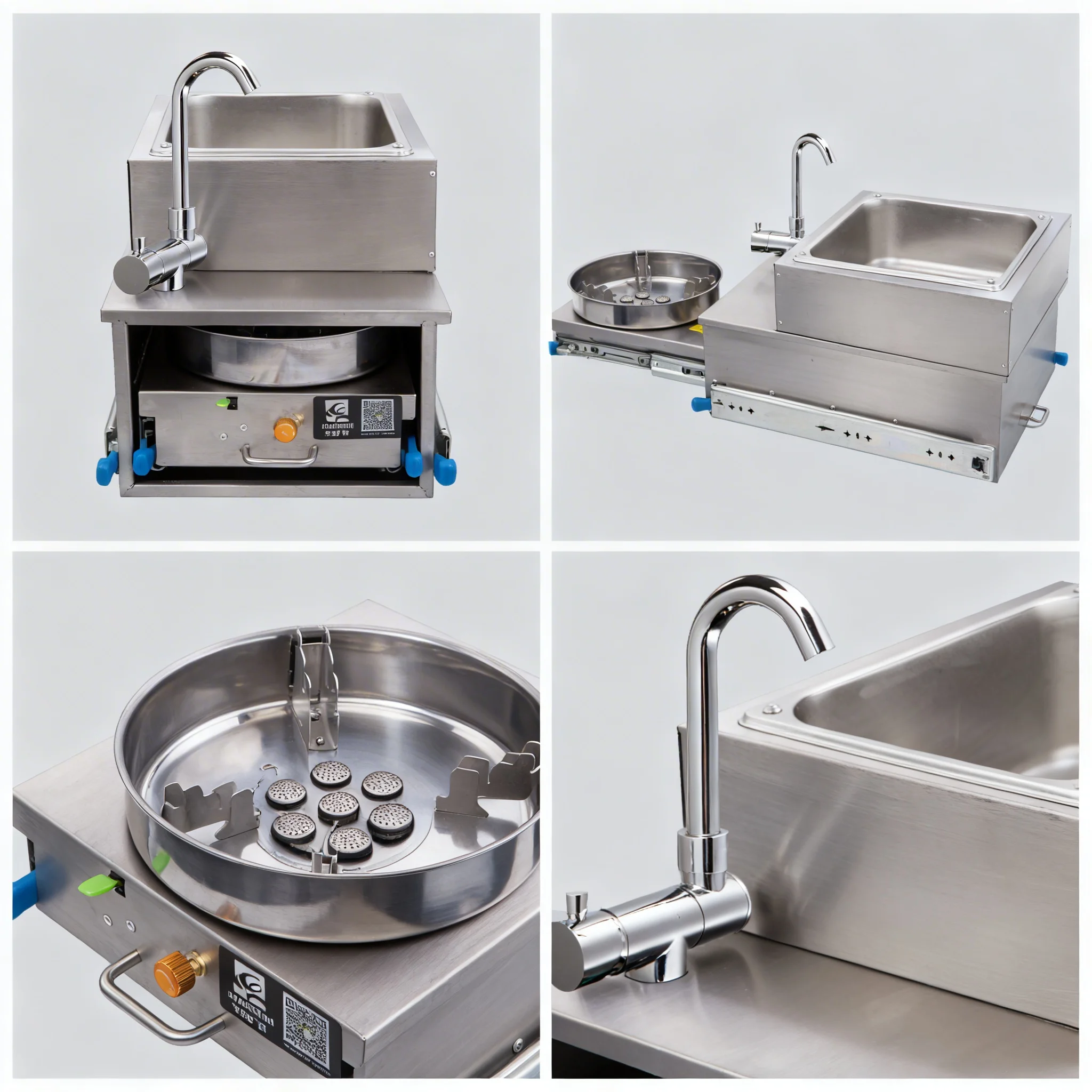 Caravan Kitchen RV Pull Out Stove Sink Combo Gas Cooker With Sink For Campervan Trailer Motorhome