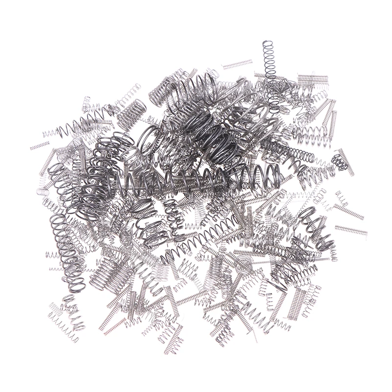 200Pcs Size 10-2cm Mixed Mini Spring Parts Hardware Accessories Stainless Steel Compression Spring Ballpoint Pen Spring