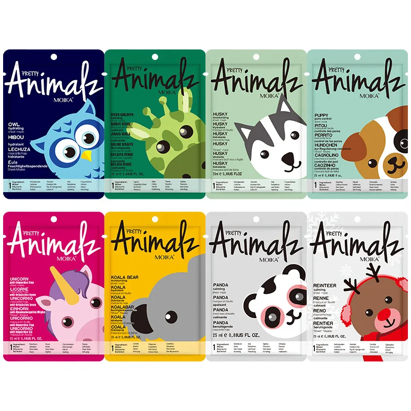 1 Pcs Animal Moisturizing Face Mask hydrating Facial Mask Collagen Hyaluronic Acid Sheet Masks Skin Care Facial Care Products images - 6