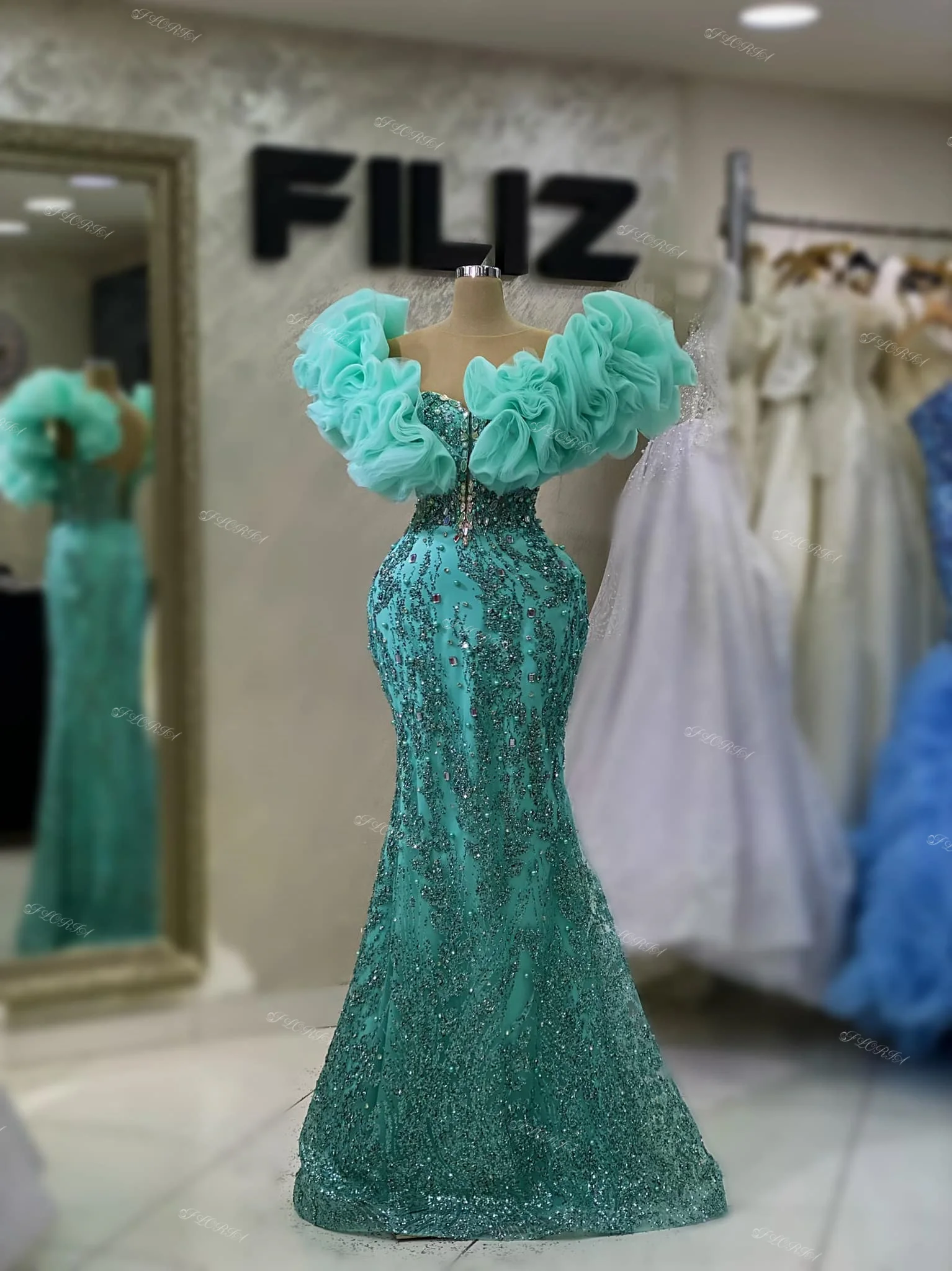 Mint Green Crystal …