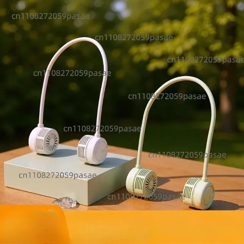 Cross-border neck fan foldable outdoor sports lazy portable fan USB charging small fan for office