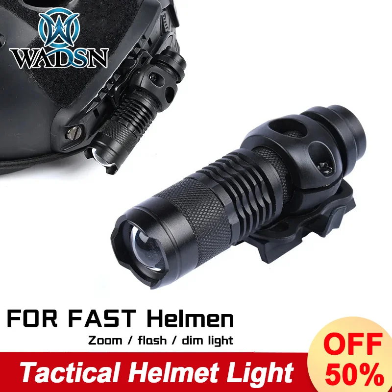 

WADSN Tactic AIrsoft Strobe Consant Momentary Helmet Lamp With white Scout light Helmet Lamp FAST Hunting Helmet Flashlight